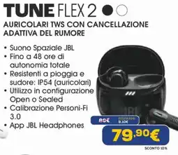 Euronics JBL TUNE FLEX 2 offerta