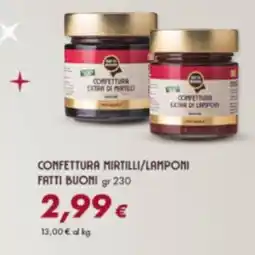 Oasi Confettura mirtilli/lamponi FATTI BUONI offerta