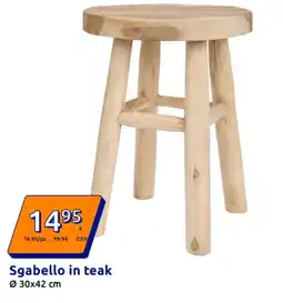 Action Sgabello in teak offerta