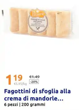 Action Fagottini di sfoglia alla crema di mandorle offerta