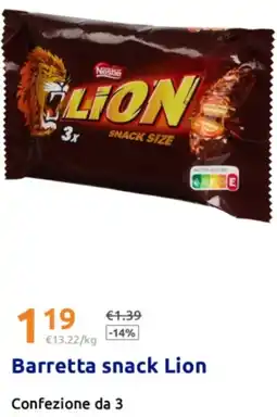 Action Barretta snack Lion offerta