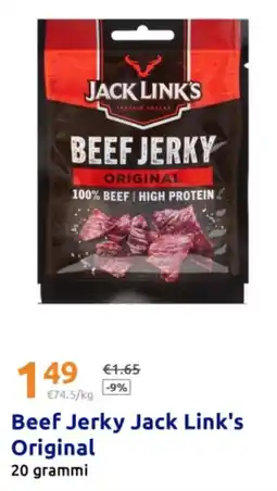 Action Beef Jerky Jack Link's Original offerta