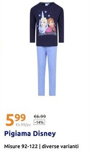Action Pigiama Disney offerta