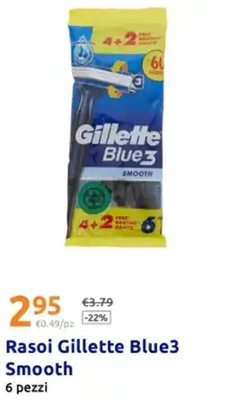 Action Rasoi Gillette Blue3 Smooth offerta