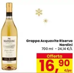 Eurospar Grappa Acquavite Riserva Nardini offerta