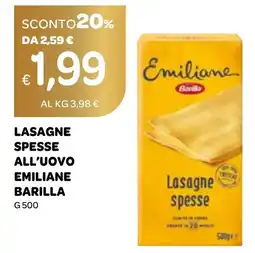 Ekom Lasagne spesse all'uovo emiliane BARILLA offerta