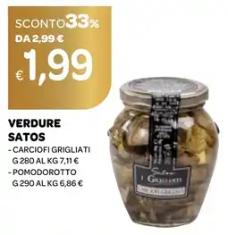 Ekom Verdure satos carciofi grigliati e pomodorotto offerta