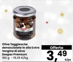 Eurospar Olive Taggiasche denocciolate in olio Extra Vergine di oliva Despar Premium offerta