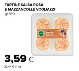 Oasi Tartine salsa rosa e mazzancolle vogliazzi offerta