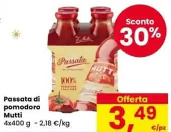 Eurospar Passata di pomodoro Mutti offerta