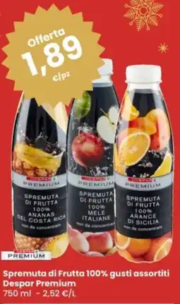 Eurospar Spremuta di Frutta 100% Despar Premium offerta