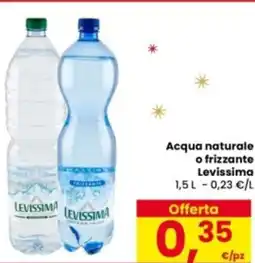 Eurospar Acqua naturale o frizzante Levissima offerta