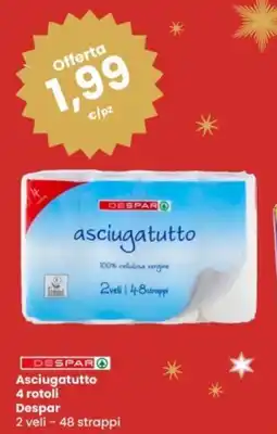 Eurospar Asciugatutto 4 rotoli Despar offerta