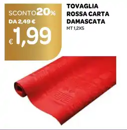 Ekom Tovaglia rossa carta damascata offerta
