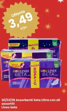 Eurospar 20/22/28 Assorbenti Seta Ultra con ali Lines Seta offerta