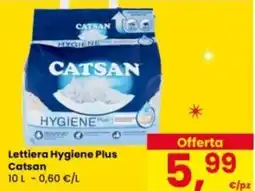 Eurospar Lettiera Hygiene Plus Catsan offerta
