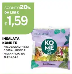 Ekom Insalata kome te arcobaleno, mista, mista a fili offerta