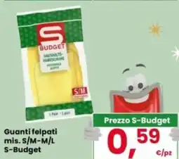 Eurospar Guanti felpati mis. S/M-M/L S-Budget offerta