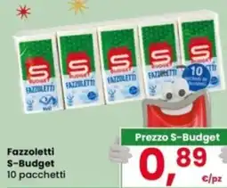 Eurospar Fazzoletti S-Budget 10 pacchetti offerta