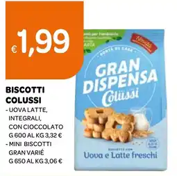Ekom Biscotti colussi uova latte, integrali, con cioccolato offerta