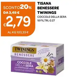 Ekom Tisana benessere twinings coccole della sera offerta