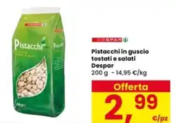 Interspar Pistacchi in guscio tostati e salati Despar offerta