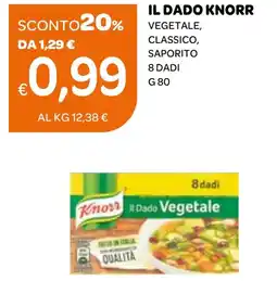 Ekom Il dado knorr vegetale, classico, saporito 8 dadi offerta