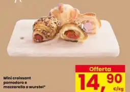 Interspar Mini croissant pomodoro mozzarella o wurstel offerta