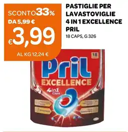 Ekom Pastiglie per lavastoviglie 4 in 1 excellence PRIL offerta