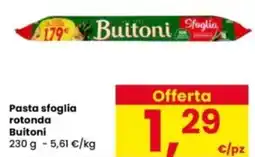 Interspar Pasta sfoglia rotonda Buitoni offerta
