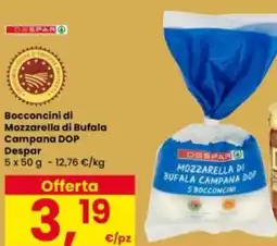 Interspar Bocconcini di Mozzarella di Bufala Campana DOP Despar offerta