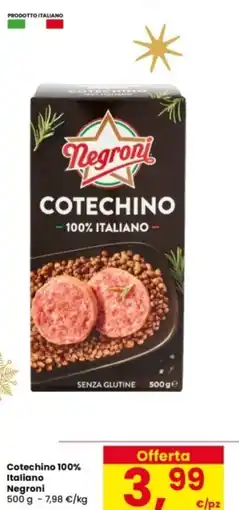 Interspar Cotechino 100% Italiano Negroni offerta