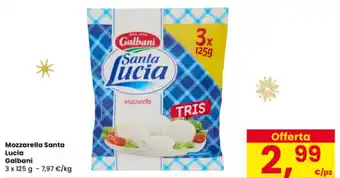 Interspar Mozzarella Santa Lucia Galbani offerta