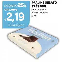 Ekom Praline gelato très bon cioccolato e fior di latte offerta