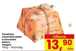 Interspar Panettone caramello salato e cioccolato bianco Vergani offerta