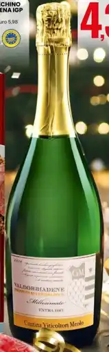 Eurospin Valdobbiadene prosecco superiore docg millesimato extra dry offerta