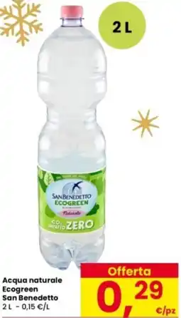 Interspar Acqua naturale Ecogreen San Benedetto offerta