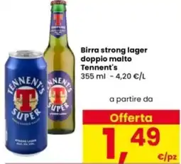 Interspar Birra strong lager doppio malto Tennent's offerta