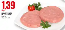 Eurospin Hamburger di tacchino offerta