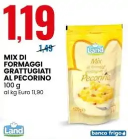 Eurospin Land mix di formaggi grattugiati al pecorino offerta