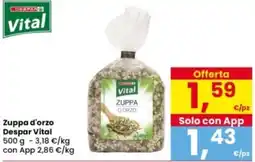 Interspar Zuppa d'orzo Despar Vital offerta