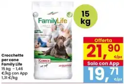 Interspar Crocchette per cane Family Life offerta