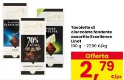 Interspar Tavolette di cioccolato fondente assortite Excellence Lindt offerta