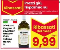 Interspar Olio Extra Vergine di oliva Gran Fruttato 100% Italiano Monini offerta