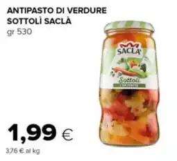 Oasi Antipasto di verdure sottolì SACLÀ offerta