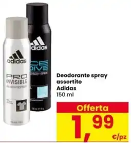 Interspar Deodorante spray assortito Adidas offerta