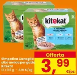 Interspar Simpatica Canaglia cibo umido per gatta Kitekat offerta