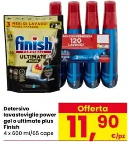 Interspar Detersivo lavastoviglie power gel o ultimate plus Finish offerta