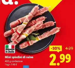 Lidl Mini spiedini di suino offerta