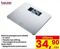Interspar beurer Bilancia pesapersone GS405 offerta